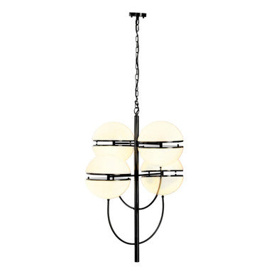 Abira Four Ball Matt Black Pendant Light