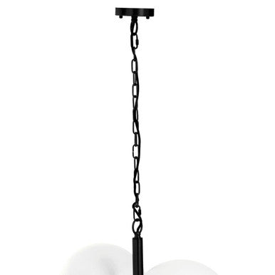 Abira Four Ball Matt Black Pendant Light