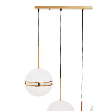 Abira Five Ball Brass Pendant Light