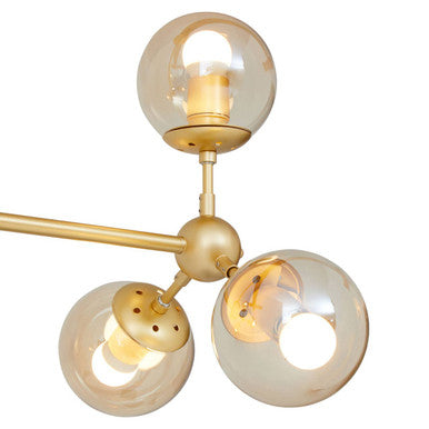 Abira Six Arm Gold Finish Pendant Light