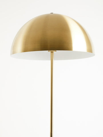 Murdoch Brushed Brass Floor Lamp with Black Marble Base