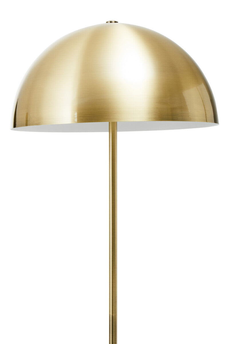 Murdoch Brushed Brass Floor Lamp with Black Marble Base