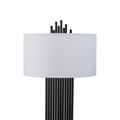 Impero Table Lamp With White Linen Shade