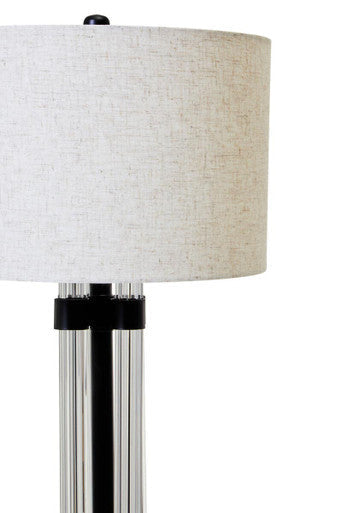 Eman Matte Black and Ivory Table Lamp