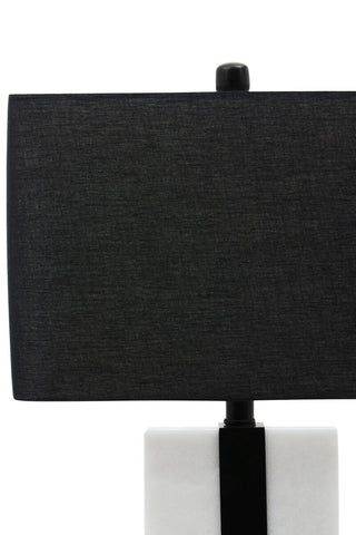 Elvie Black and White Marble Table Lamp