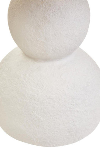 Carta 44cm White Papier Mache Table Lamp