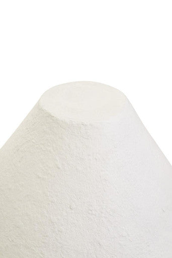 Carta 44cm White Papier Mache Table Lamp