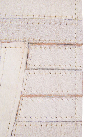 Bosie Safira Large Natural Hair On Leather Rug