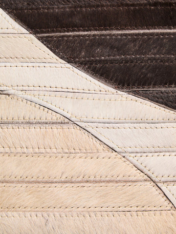 Bosie Safira Small Abstract Hair On Leather Rug
