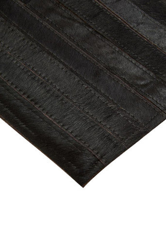 Bosie Safira Small Abstract Hair On Leather Rug