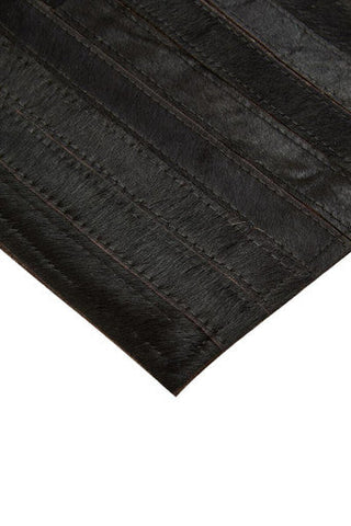 Bosie Safira Small Abstract Hair On Leather Rug