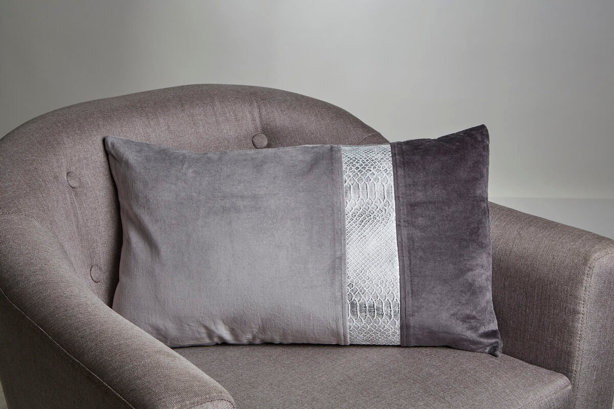 Bosie Kensington Townhouse Grey Rectangular Cushion
