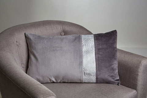 Bosie Kensington Townhouse Grey Rectangular Cushion
