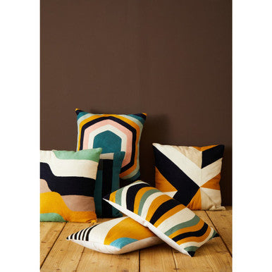 Bosie Ozella Abstract Pattern Embroidered Cushion
