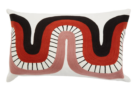 Bosie Ozella Curve Pattern Rectangular Cushion