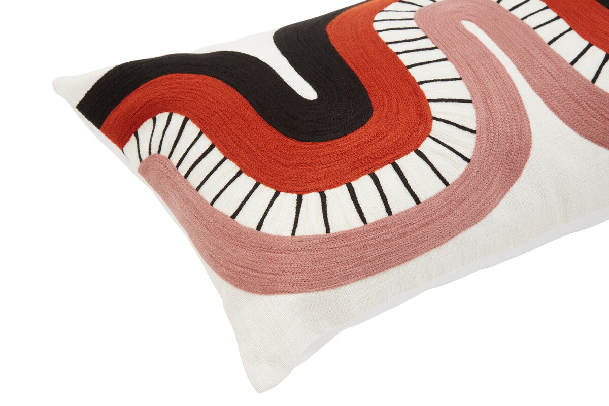 Bosie Ozella Curve Pattern Rectangular Cushion