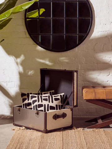 Bosie Ozella Natural And Black Square Cushion