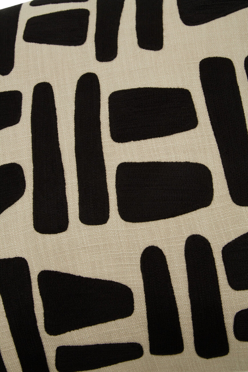 Bosie Ozella Natural And Black Square Cushion