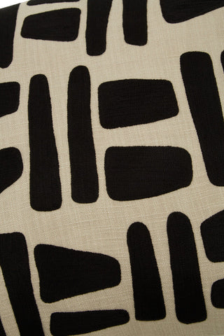 Bosie Ozella Natural And Black Square Cushion