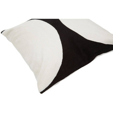 Bosie Ozella Black And White Semi Circular Design Cushion