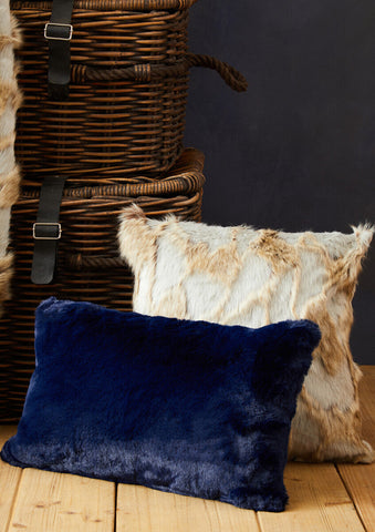 Bosie Lamina Navy Blue Rectangular Cushion