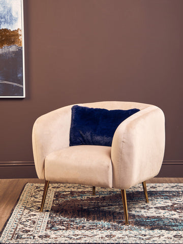 Bosie Lamina Navy Blue Rectangular Cushion