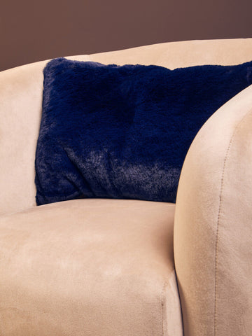 Bosie Lamina Navy Blue Rectangular Cushion
