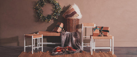 Bosie Lamina Mocha Ombre Fur Throw