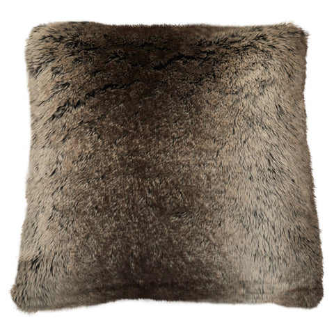 Bosie Lamina Mocha Ombre Square Fur Cushion