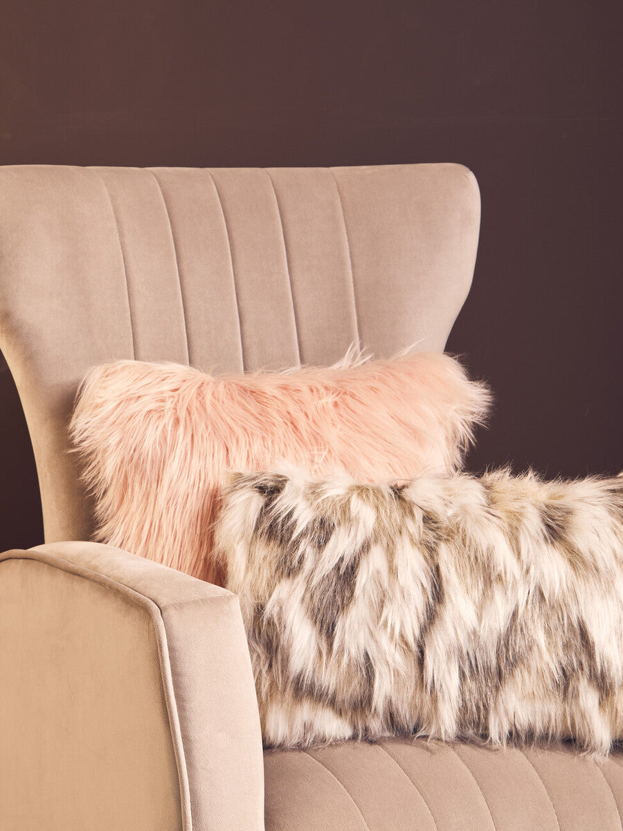 Bosie Lamina Natural Rectangular Fur Cushion