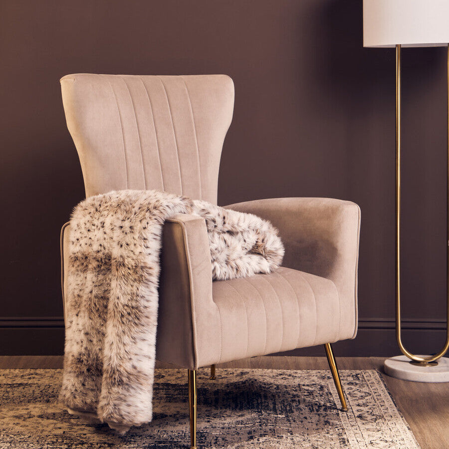 Bosie Lamina Animal Print Fur Throw