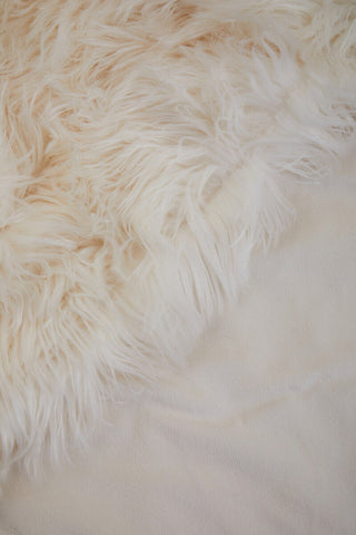 Bosie Lamina Cream Fur Throw
