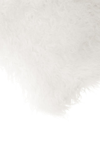 Bosie Real Mongolian Fur White Square Cushion