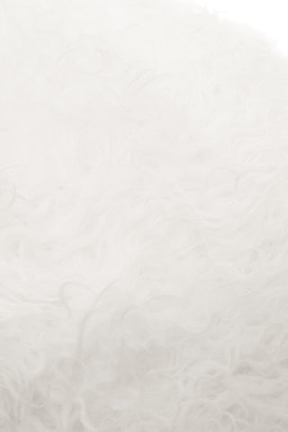 Bosie Real Mongolian Fur White Square Cushion