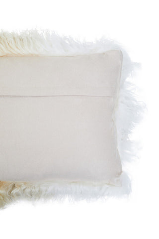 Bosie Real Mongolian Fur Natural Ombre Rectangular Cushion