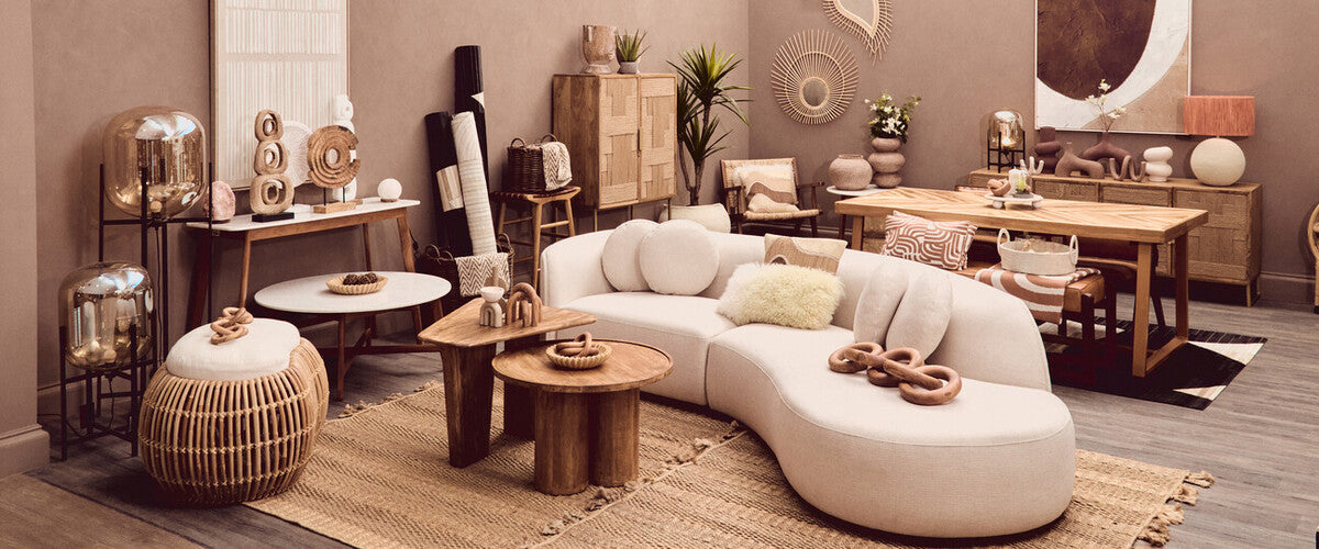 Bosie Ozella Natural and Terracotta Cushion