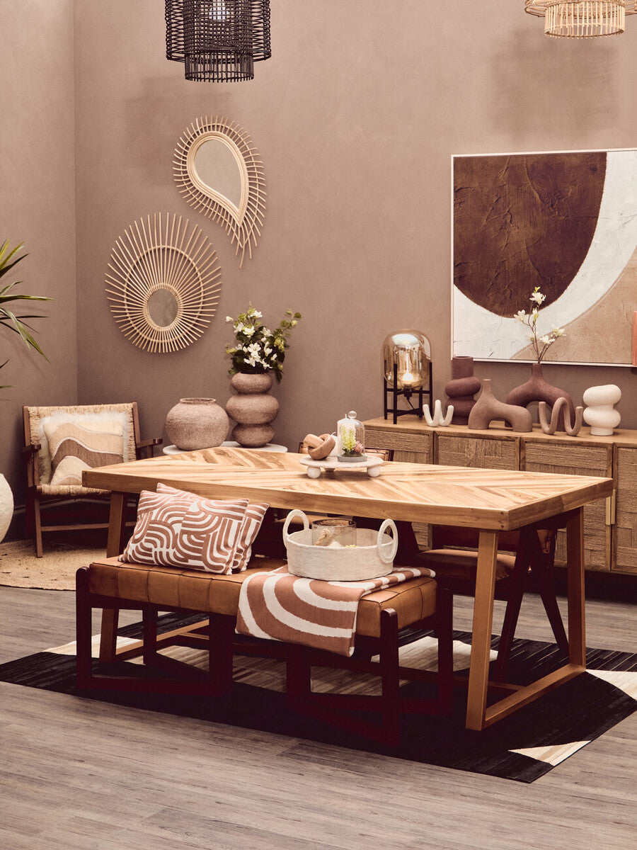 Bosie Ozella Natural and Terracotta Cushion