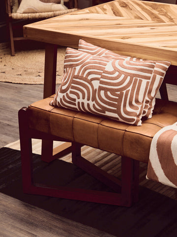 Bosie Ozella Natural and Terracotta Cushion