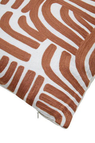 Bosie Ozella Natural And Terracotta Square Cushion