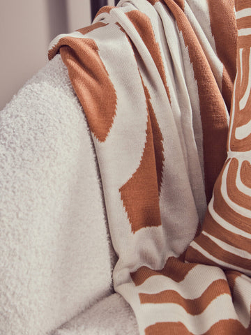 Bosie Ozella Natural And Terracotta Throw