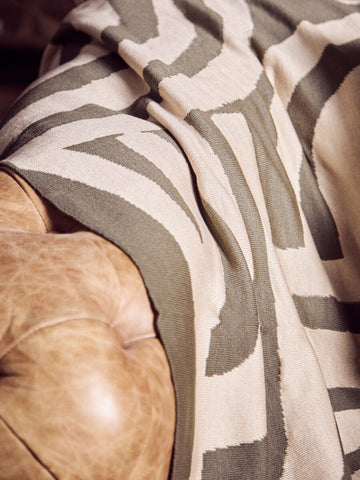 Bosie Ozella Natural And Green Throw