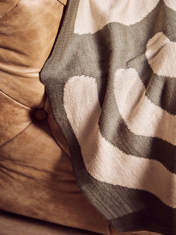 Bosie Ozella Natural And Green Throw