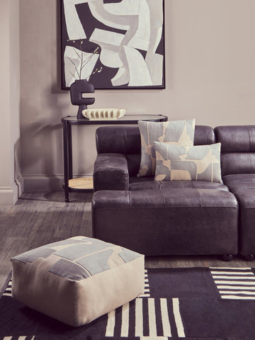 Bosie Ozella Natural And Grey Square Cushion