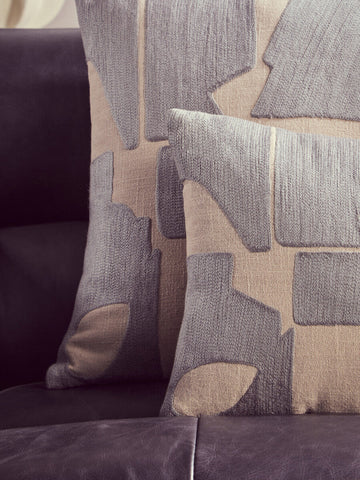 Bosie Ozella Natural And Grey Square Cushion