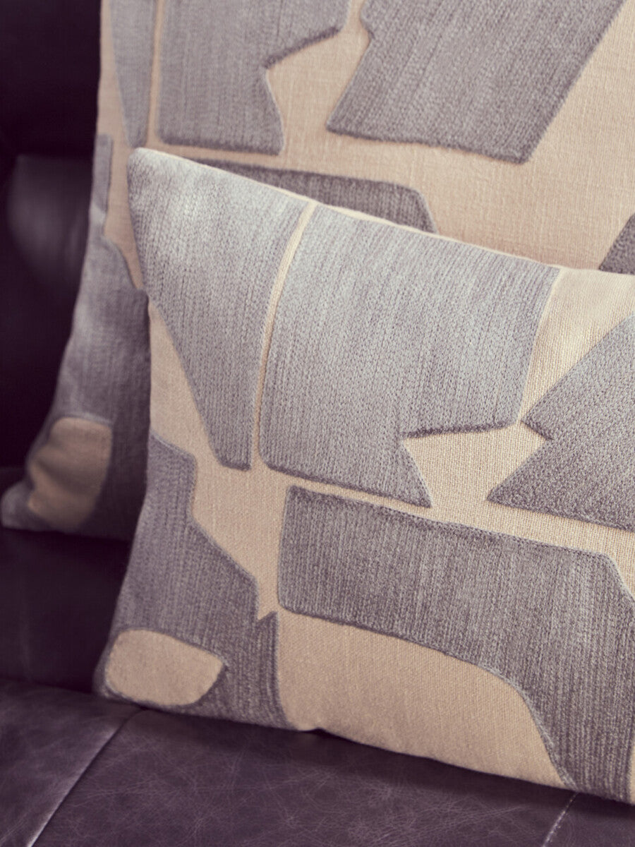 Bosie Ozella Natural And Grey Square Cushion