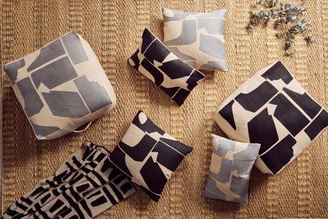 Bosie Ozella Natural And Grey Square Cushion