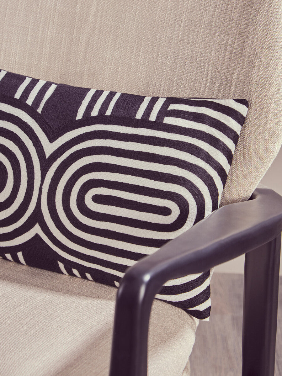 Bosie Ozella Black And White Cushion