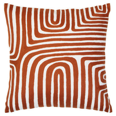 Bosie Ozella Rust And White Cushion