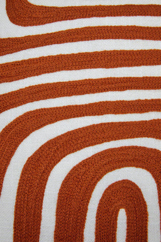 Bosie Ozella Rust And White Cushion