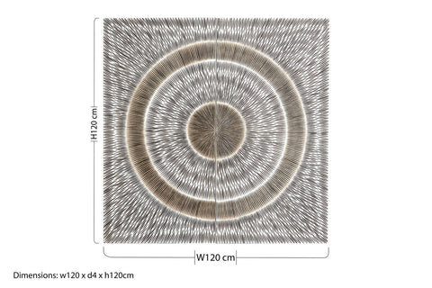Modello Silver Wood Carving Wall Art